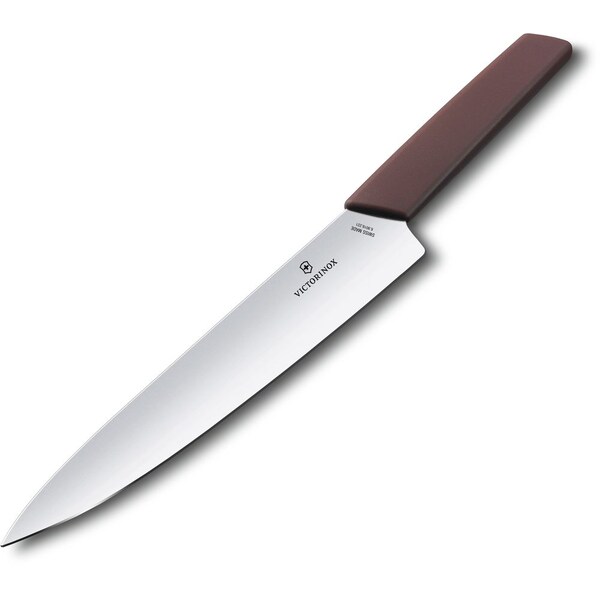 Swiss Army Brands 2024 Victorinox Kitchen Swiss Modern 8.5In Carving Knfie Grape-Red - VIC-6.9016.221B