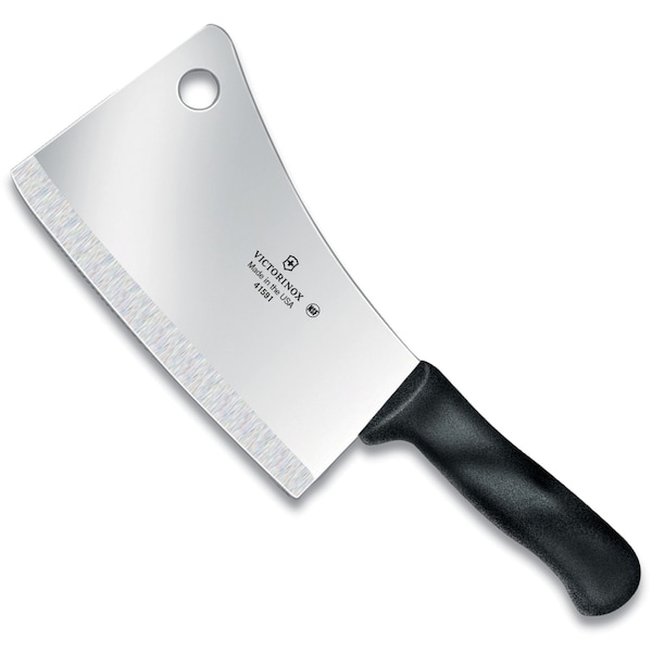 Swiss Army Brands 2023 Victorinox 41591 Kitchen Black Cleaver, 7In X 3In, 15 Oz. - VIC-7.6059.16