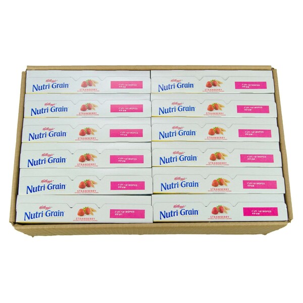 Barra de cereal de fresa Kellogg's Nutrigrain de 1.3 oz., paquete de 96 - 3800035902