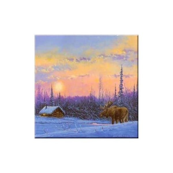 Mcgowan Mfg Co McGowan TT70026 Tuftop Van Zyle Moose and Cabin Trivet - TT70026