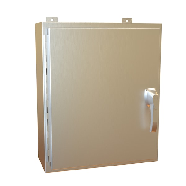 Hammond 304 Stainless Steel Electrical Enclosures, 24 in H, 8 in D, 20 in W, NEMA 4X, Hinged - HW24208SSHK