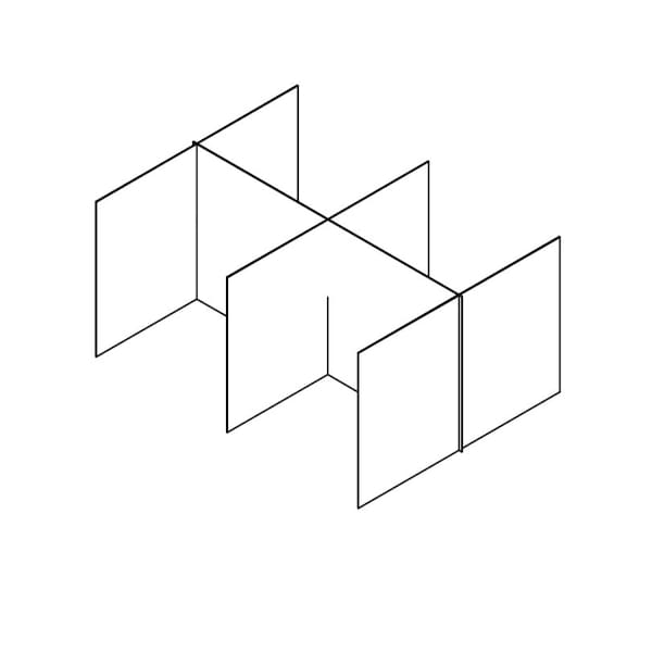 Usa Industrials Clear Compartment Divider, 1/4" T x 36" H, For 72" x 96" Tbl, 48" W x 36" D - BULK-CPD-77