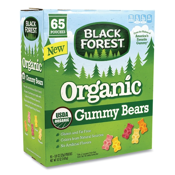 Osos de goma orgánicos del Bosque Negro, Bolsa de 0.8 oz, PK65 - 21294