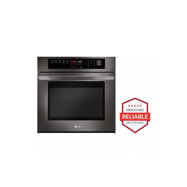 Almo 30-inch Black Stainless Steel Electric Convection Single Wall Oven, 4.7 cu. ft. - LWS3063BD