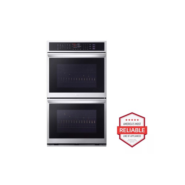 Almo LG 9.4cu. ft. 30in Smart Double Wall Oven, True Convection, InstaView, Air Fry & Steam Sous Vide - WDEP9427F