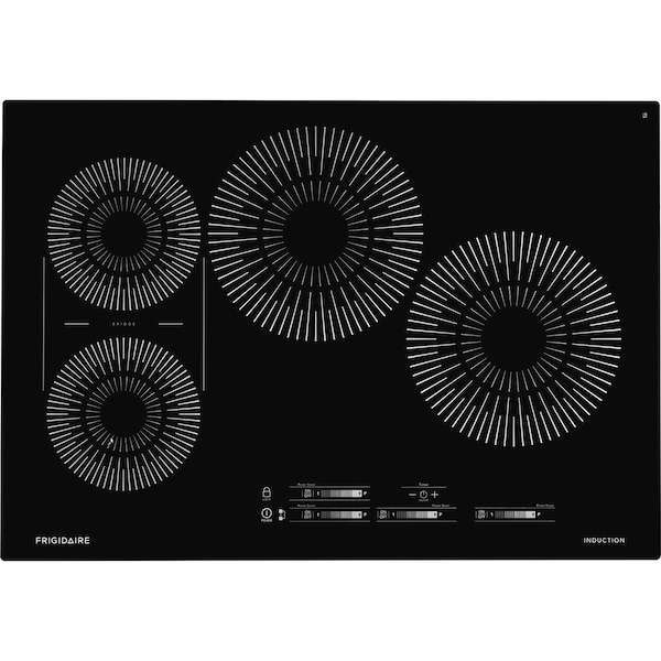 Almo Frigidaire 30-in. Black Induction Cooktop with Electronic Clock/Timer and TempLock Feature - FCCI3027AB