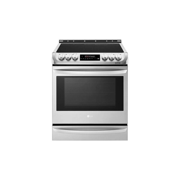 Almo 30-inch 6.3 cu. ft. Slide-In Electric Range with ProBake Convection and ThinQ Technology - LSE4615ST