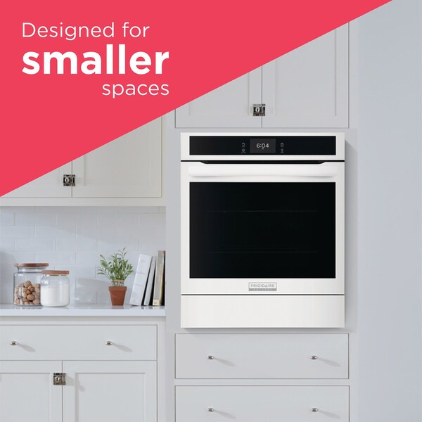 Almo Frigidaire Gallery 24-in. Single Electric Wall Oven with Air Fry and True Convection, White - GCWS2438AW