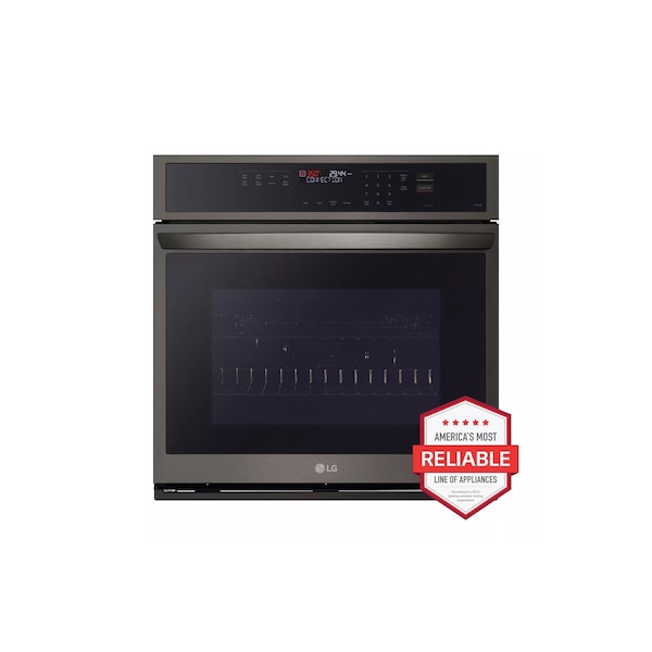 Almo LG 4.7 cu. ft. Smart Convection Wall Oven with Air Fry and EasyClean, Black Stainless Steel - WSEP4723D