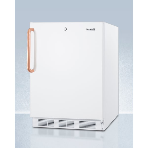 Accucold 24" Wide Built-In All-Refrigerator with Antimicrobial Copper Handle - FF6LWBI7TBCADA