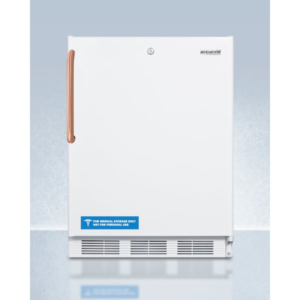 Accucold 24" Wide Built-In All-Refrigerator with Antimicrobial Copper Handle - FF6LWBI7TBCADA
