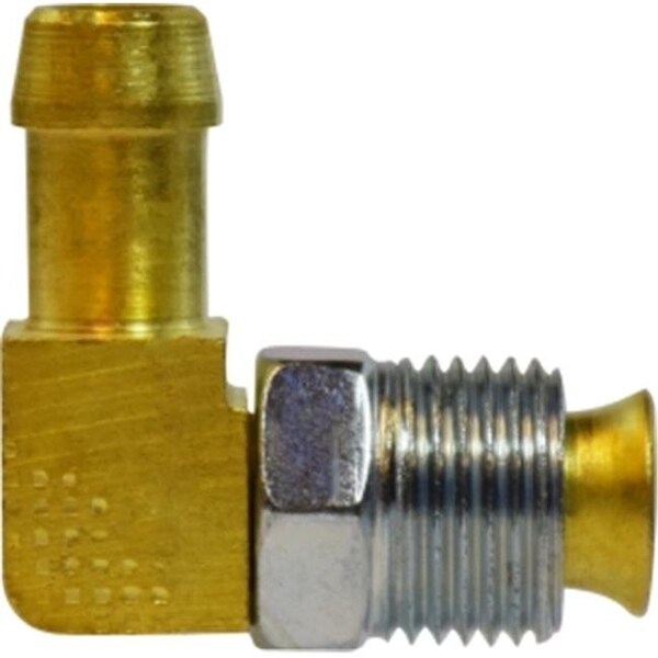 Midland Industries Midland Industries 38874 0.37 Hose Barb x Male Inverted Flare Swivel Elbow - 38874