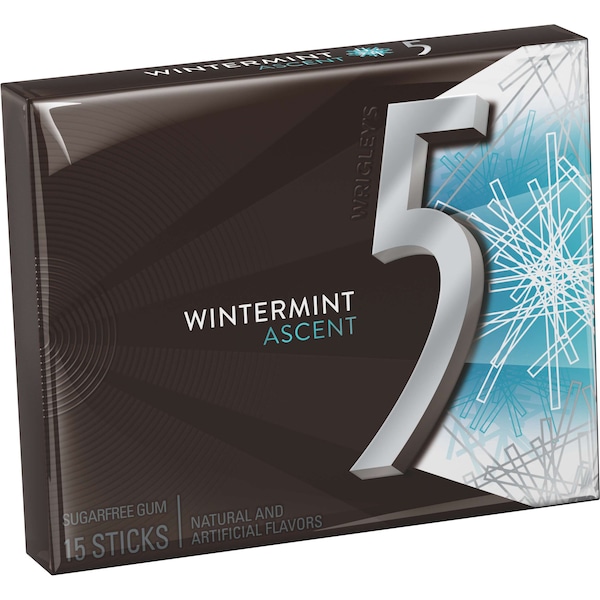 Chicle de 5 Gum sin azúcar sabor invierno, 15 piezas, paquete de 120 - 305990