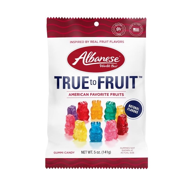 Albanese Mundos Mejores Osos de Goma de Frutas Variadas Verdaderos 5 oz - 53572