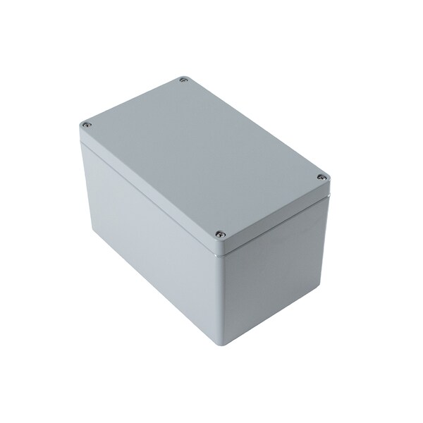 Hammond Aluminum Electrical Enclosures, 10.24 in H, 6.3 in D, 6.31 in W, Screw On - 1590Z163GY