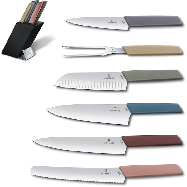 Swiss Army Brands 2024 Victorinox Kitchen Swiss Modern 6-Piece Block Set Multicolored - VIC-6.7186.66