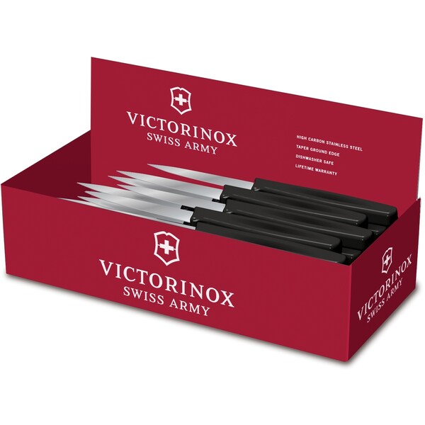 Swiss Army Brands 2023 Victorinox 46654 Kitchen Black Paring - Display, Knife Display 2 Dozen  40508 - VIC-5.3003.S-X2