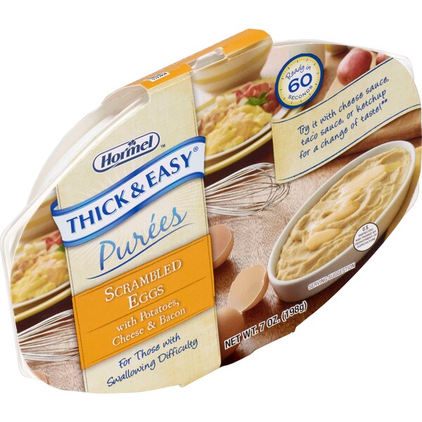 Huevos revueltos puré con queso y tocino Thick & Easy de 7 oz., paquete de 7 - 60740