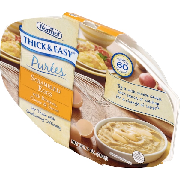 Huevos revueltos puré con queso y tocino Thick & Easy de 7 oz., paquete de 7 - 60740