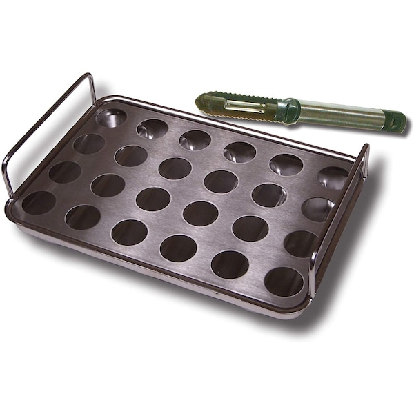 King Kooker 24 Hole Jalapeno Rack, Stainless Steel - 24VJR