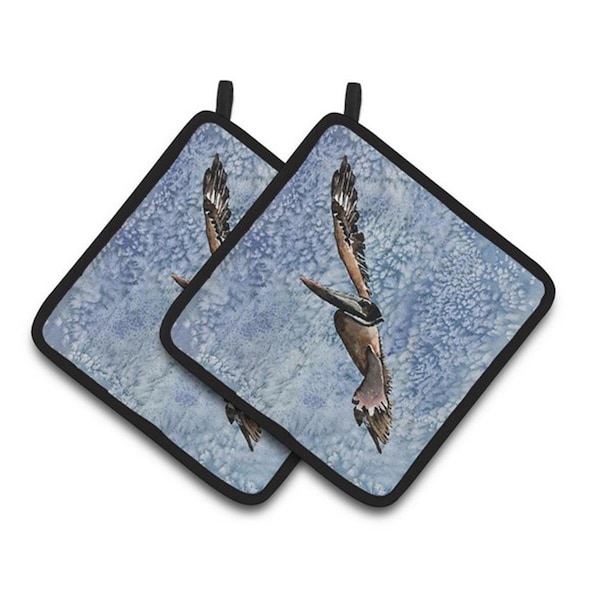 Carolines Treasures Pelican Pair of Pot Holders, 7.5 x 3 x 7.5 in. - 8150PTHD
