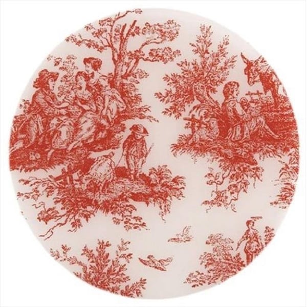 Andreas Andreas TRT-154 10 in. Toile Red Round Silicone Trivet - Pack of 3 - TRT-154