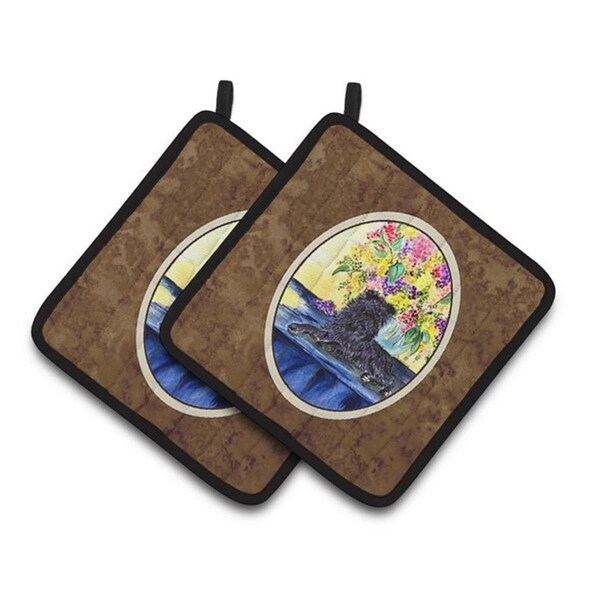 Carolines Treasures Affenpinscher Pair of Pot Holders, 7.5 x 3 x 7.5 in. - SS8296PTHD