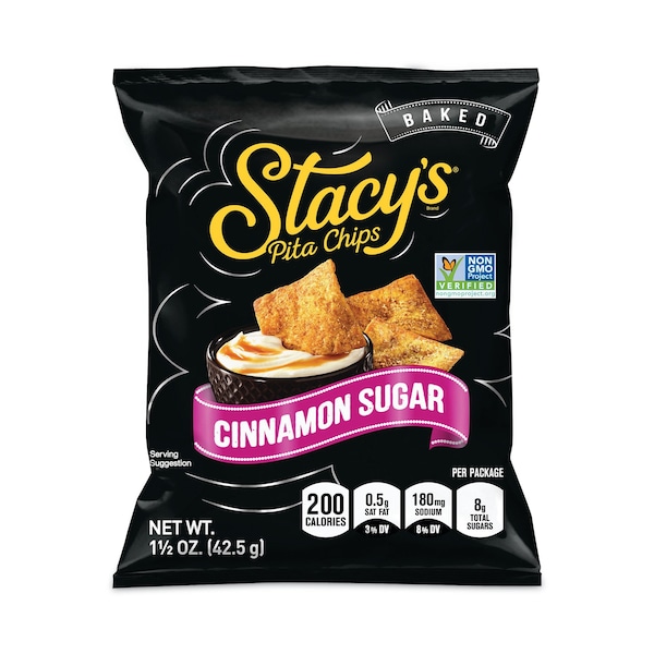 Papas Fritas de Pita de Stacys, Bolsa de 15 oz, Canela y Azúcar, Paquete de 24, 24PK - 49652