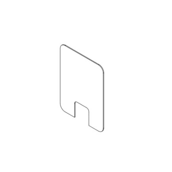 Usa Industrials Clear Sneeze Guard - 1/4" T x 72" W x 24" H - 12" W x 6" H Slot, PK6 - BULK-PD-103