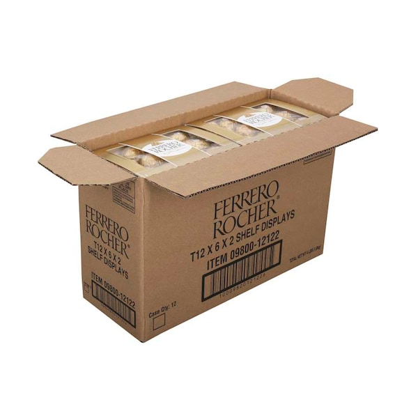 Ferrero Rocher Chocolates Finos de Avellana 5.3 oz., Paquete de 12 - 12122