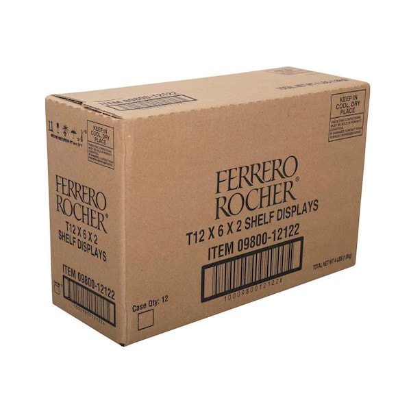 Ferrero Rocher Chocolates Finos de Avellana 5.3 oz., Paquete de 12 - 12122