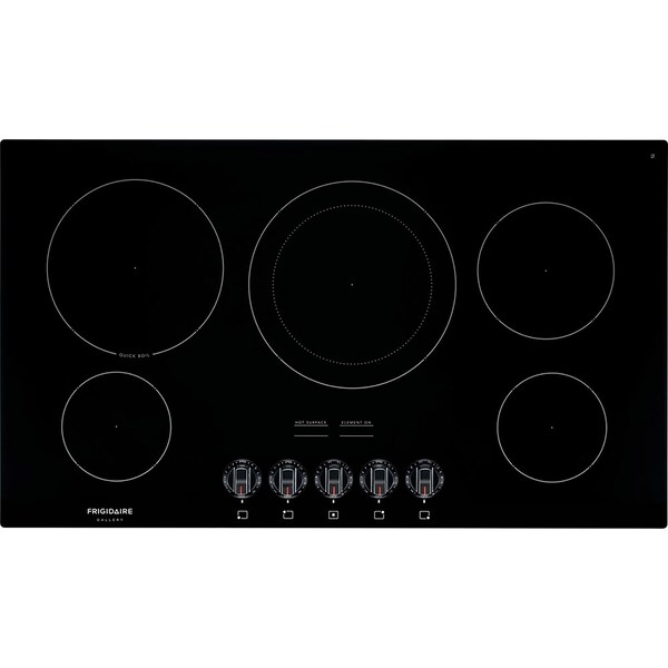 Almo 36-in. Electric Built-In Smooth Top ADA Cooktop, 5 Elements and Express-Select Controls - Black - FGEC3648UB