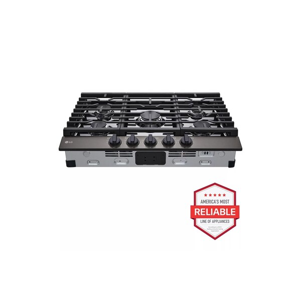 Almo 30-in. Stainless Steel Gas Cooktop with 5 Burners and 20K UltraHeat BTU - CBGJ3023D