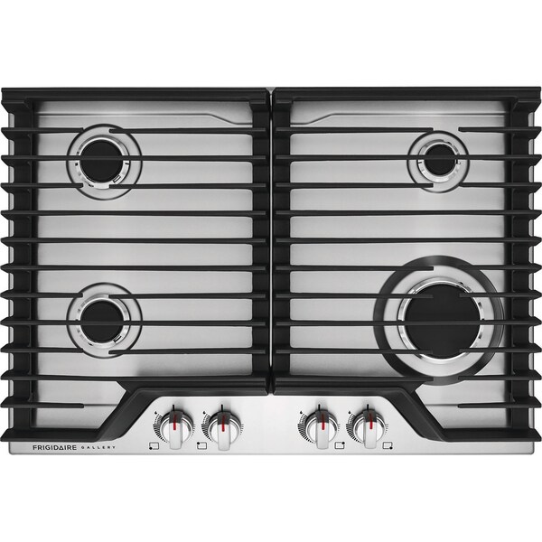 Almo Frigidaire Gallery 30-inch Stainless Steel Gas Cooktop with Quick Boil and LED Knobs - GCCG3046AS