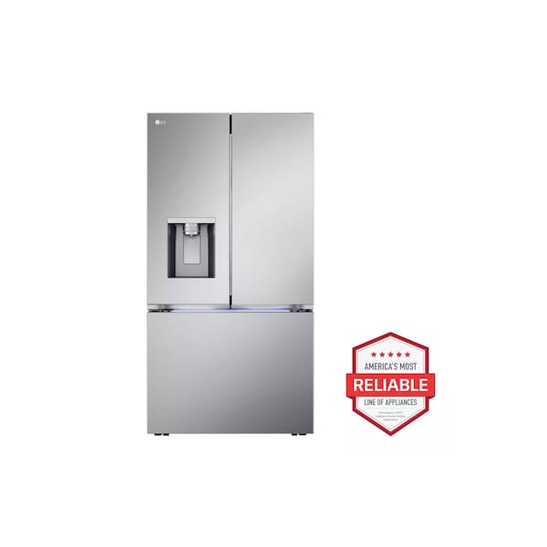Almo 26 cu. ft. Smart Stainless Steel Counter-Depth French Door Refrigerator - LRYXC2606S