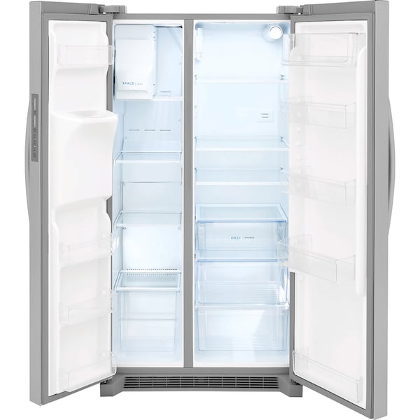 Almo 22.2 cu. ft. Counter Depth Side-by-Side Refrigerator with Water/Ice Dispenser and Door Alarm - FRSC2333AS