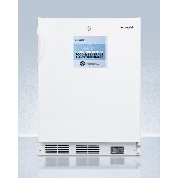 Accucold 24" Wide Built-In All-Refrigerator, ADA Compliant - FF6LWBI7NZADA