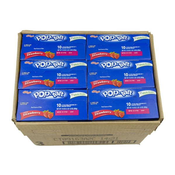 Kelloggs Pop-Tarts Pastel de Fresa Integral con Glasado 1 Pieza, PK120 - 3800022426