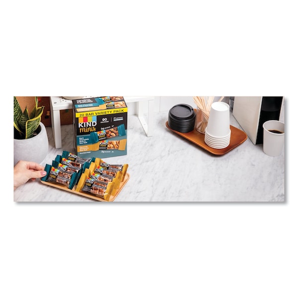Kind Minis, nueces de chocolate oscuro con caramelo salado/almendra de chocolate oscuro con coco, 0.7oz, paquete de 20 unidades - 27970