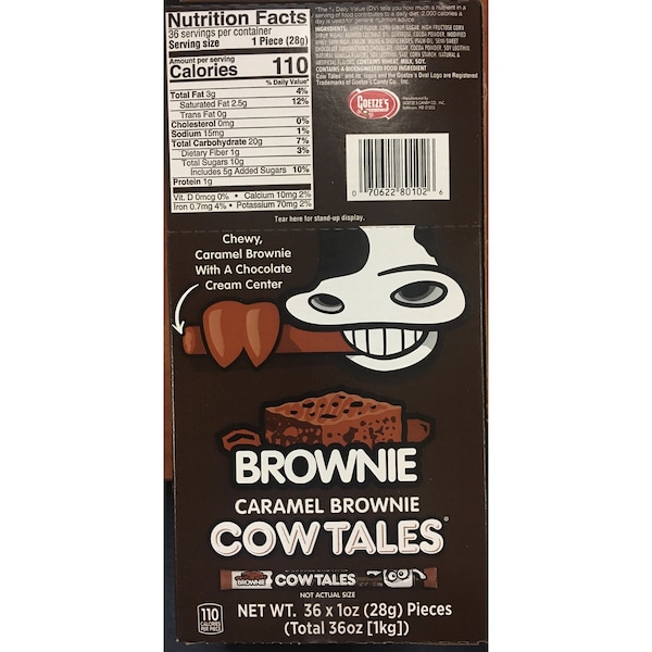 Cow Tales Goetzes Candy Brownie Chocolate Candies 1 oz - 80102
Narraciones de Vaca Goetzes Dulces Brownie Chocolate Bombones 1 oz - 80102