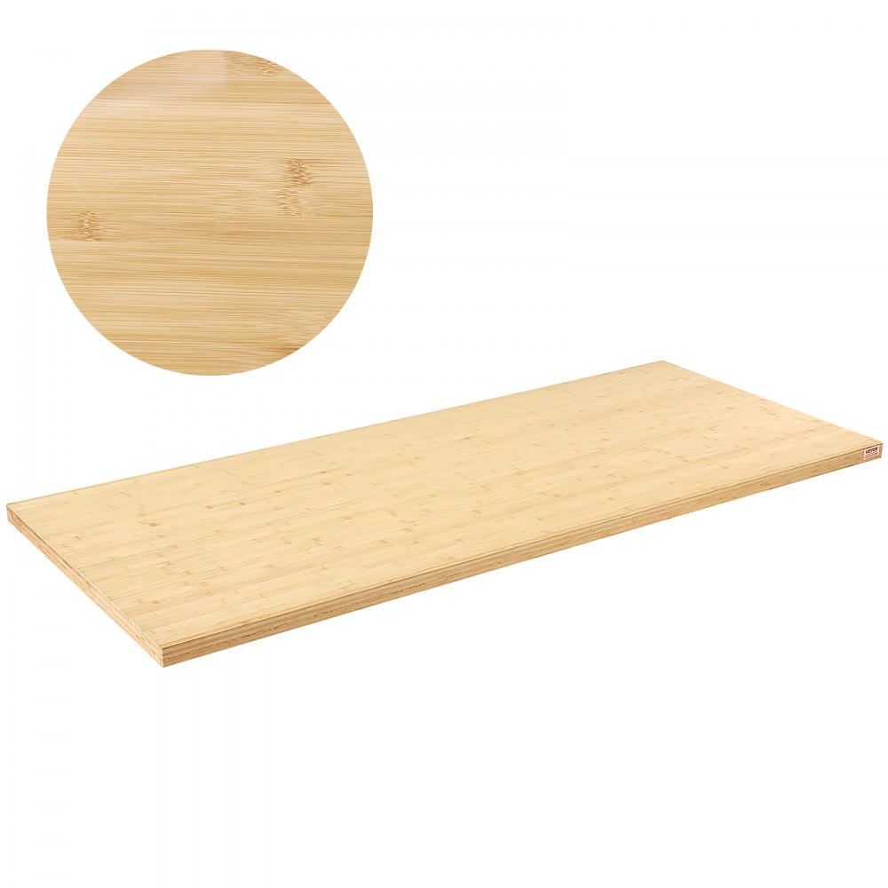 VEVOR Bamboo Table Top, 70.9" x 29" x 1.5", 330 lbs Load Capacity, Universal Solid One-Piece Bamboo Desktop for Height Adjustable Electric Standing Desk Frame, Rectangular Countertop for Home & Office - GZTZMSMB7230GBMW8V0