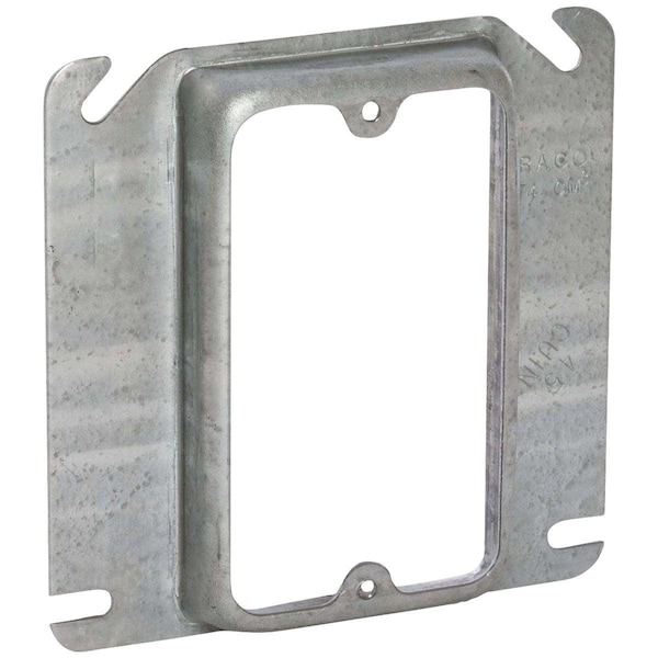 Southwire Electrical Box Cover, 1 Gang, Square, Galvanized Steel - 52C14-5/8-UPC