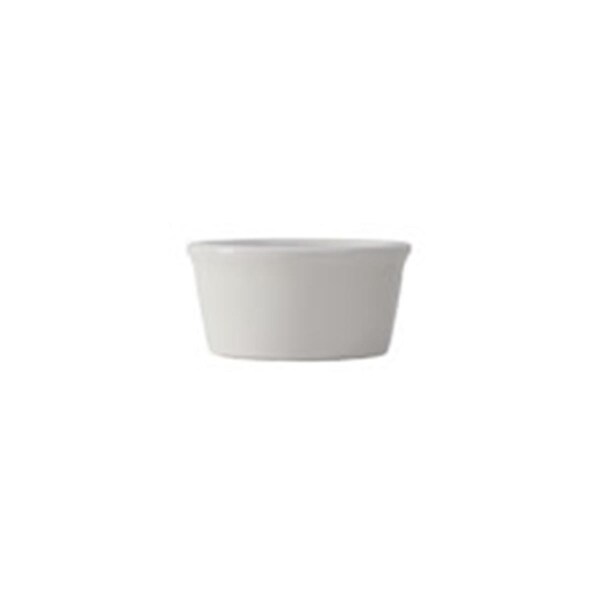 Tuxton Vitrified China Ramekins Fluted with Pour Spout White - 4 oz - 4 Dozen - BWX-040