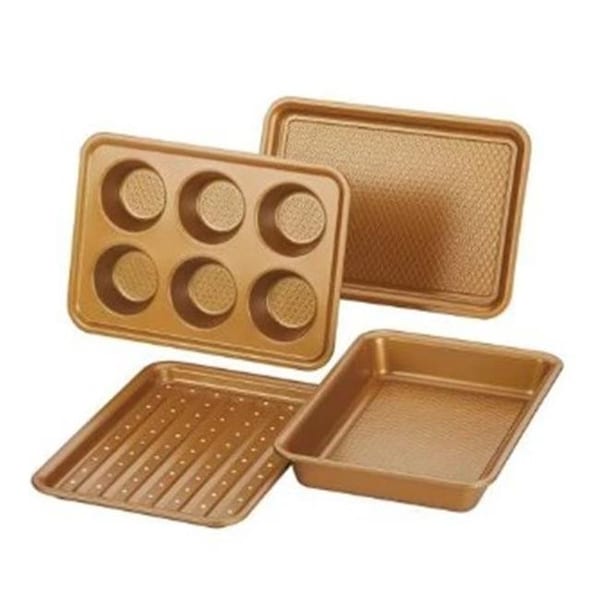 Ayesha Curry Ayesha Curry 47704 Bakeware Toaster Oven Baking Set; Copper - 4 Piece - 47704