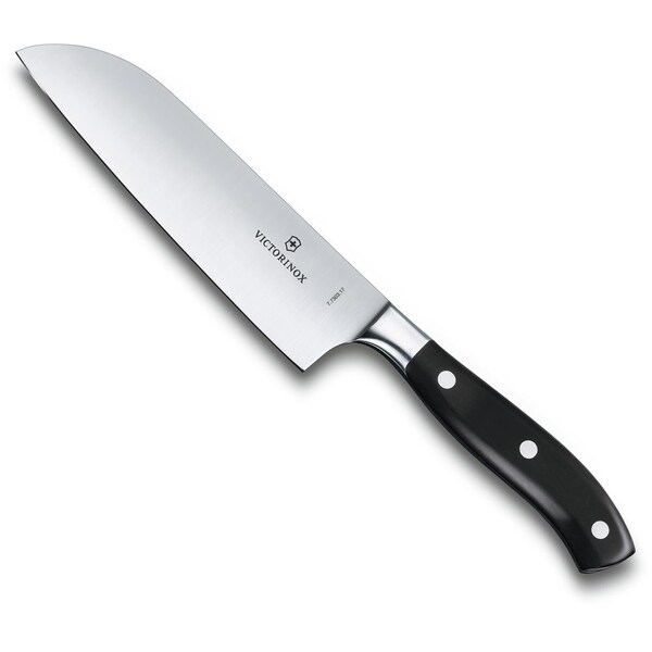 Swiss Army Brands 2024 Victorinox Kitchen Grande Maitre, 7In Santoku, Pom Handles, Forged Steel, Parer Gift Box - VIC-7.7303.17G