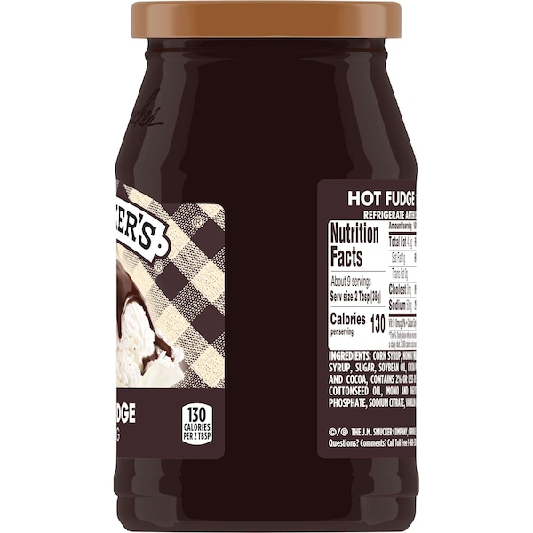 Cobertura de Fudge Caliente Smucker's Smucker's en frasco de 11.75 oz, paquete de 12 - 5150000048