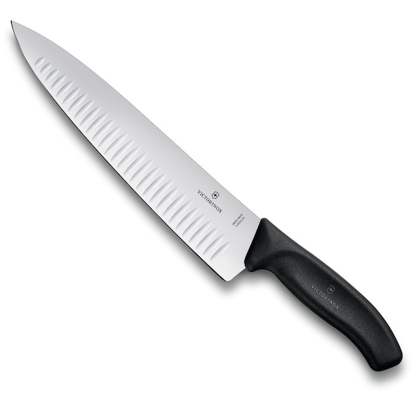 Swiss Army Brands Victorinox Kitchen Swiss Classic Chef'S 10In Straight, Granton Blade, 2In Width At Handle Black - VIC-6.8023.25