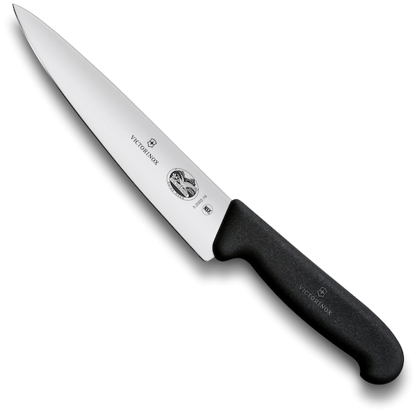Swiss Army Brands Victorinox 40523 Kitchen Fibrox Pro Black Chef'S - Straight, 70.5In Blade, 10.5In Width At Handle - VIC-5.2003.19