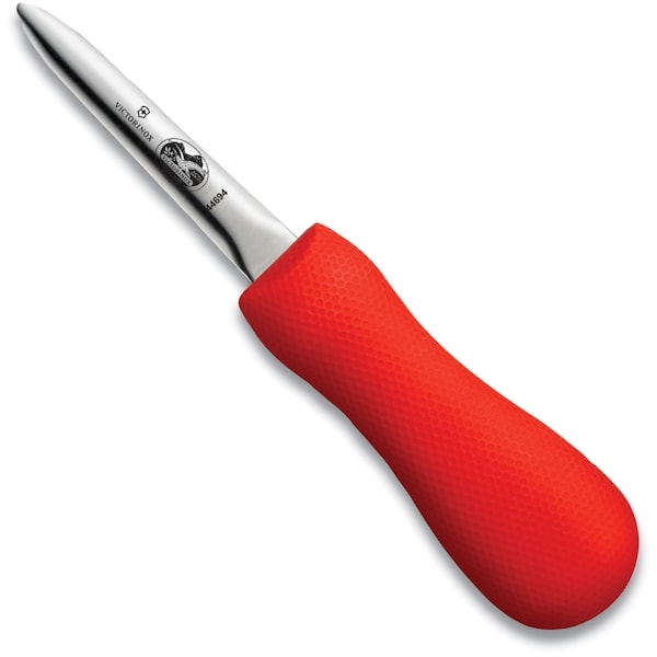 Swiss Army Brands 44694 Kitchen Specialty Knives & Tools Oyster 3In Blade, Boston Style, Narrow, Supergrip Red Pac - VIC-7.6399.4