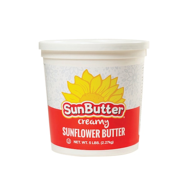 Sunbutter Mantequilla de Girasol 5lbs en Cubetas Cremosas, Paquete de 2 - 19212